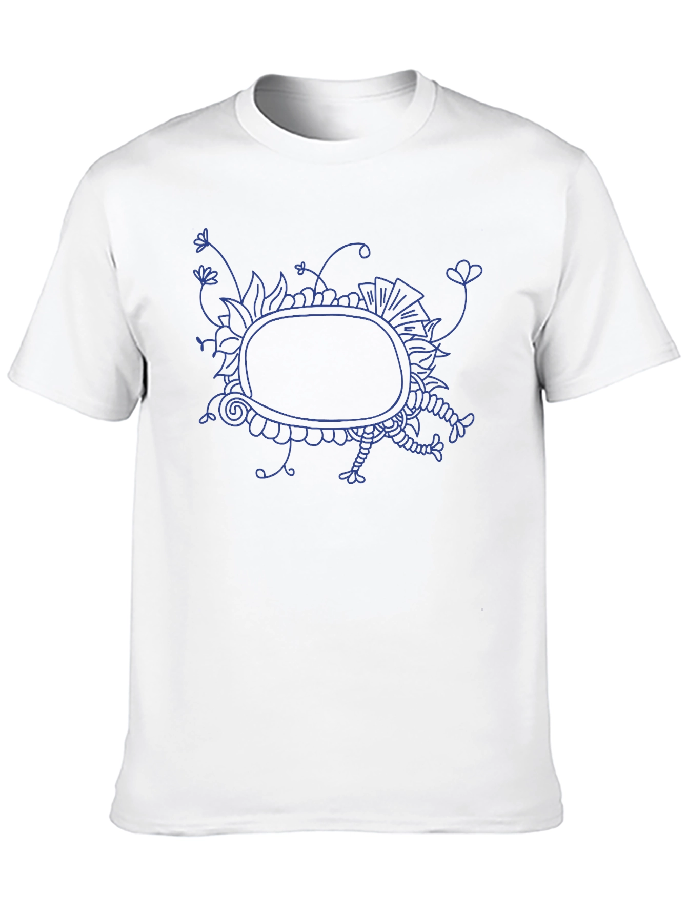 Abstract Graphic Print Mens Black T-Shirt