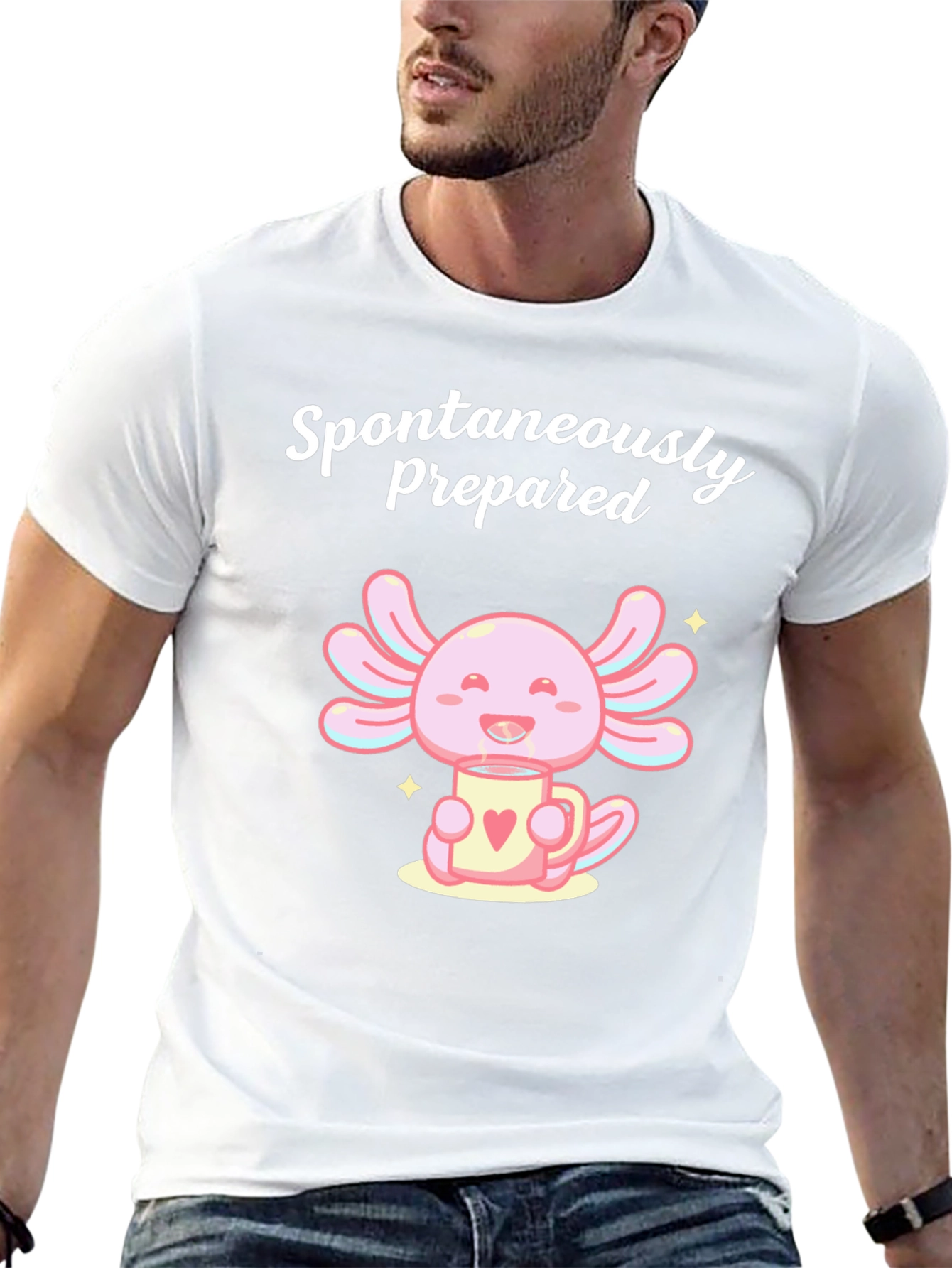Spontaneously Prepared Axolotl Black T-Shirt