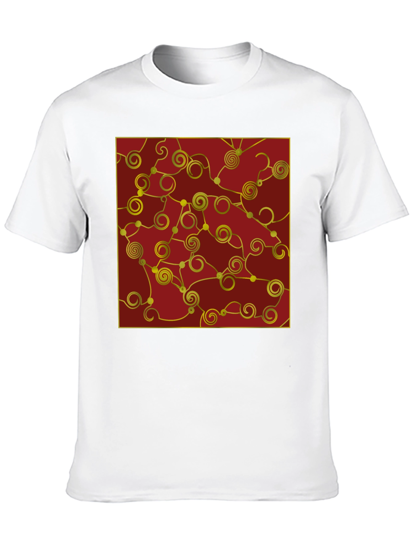 Abstract Swirl Graphic Tee - Modern Artistic Style