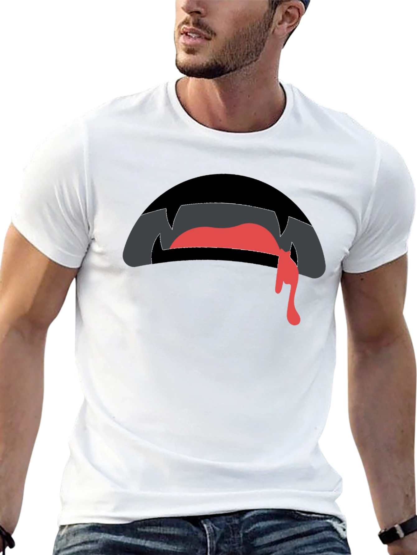 Vampire Bite Graphic Tee - Halloween Novelty Shirt
