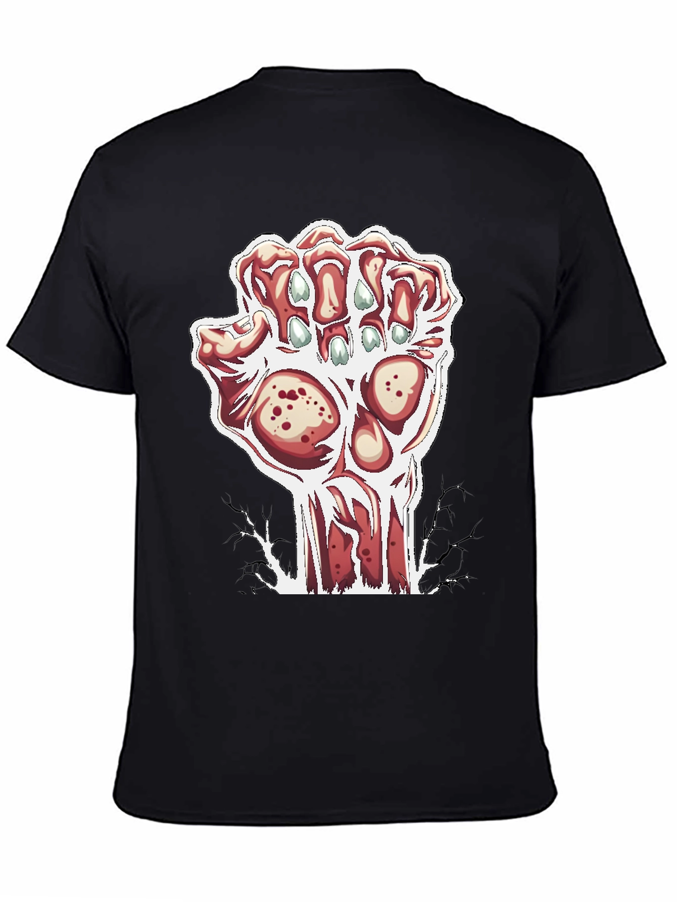 Zombie Hand Graphic Black T-Shirt