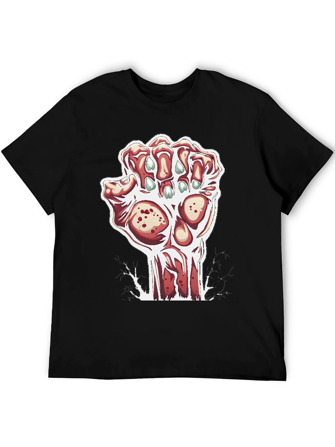 Zombie Hand Graphic Black T-Shirt