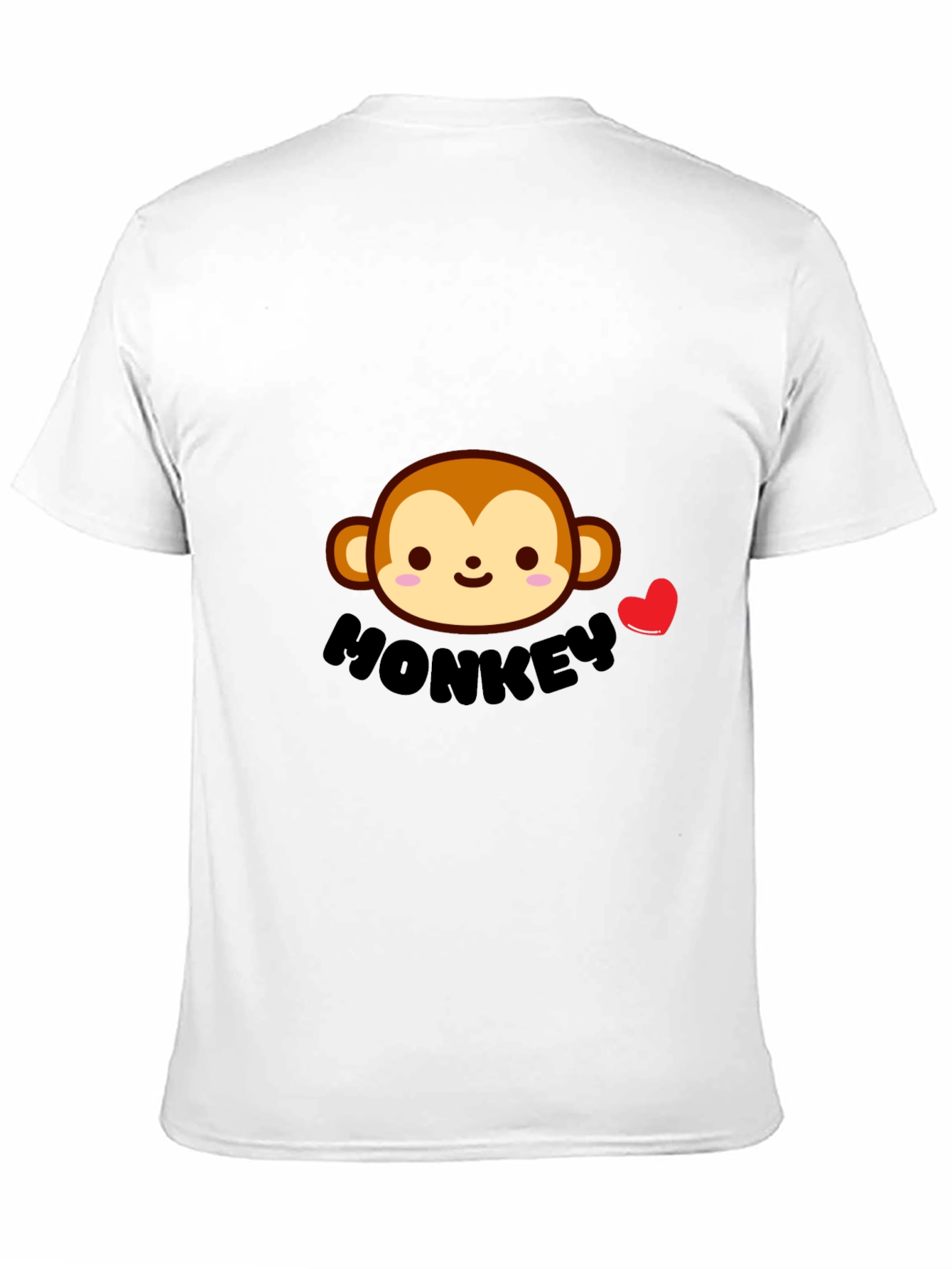 Cute Monkey Graphic Tee - Black Cotton Comfort