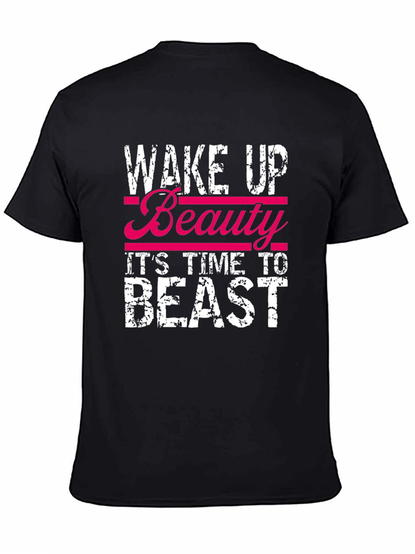 Wake Up Beauty Beast Graphic Tee - Black