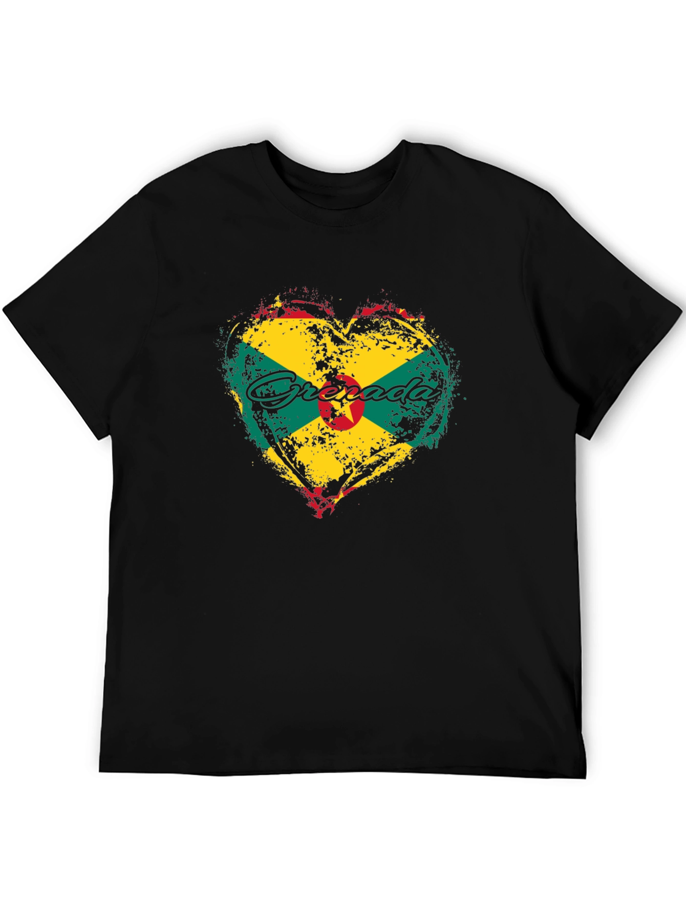 Grenada Flag Heart T-Shirt - Patriotic Island Pride