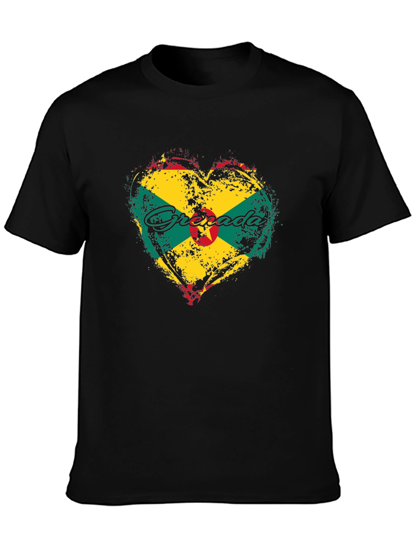 Grenada Flag Heart T-Shirt - Patriotic Island Pride
