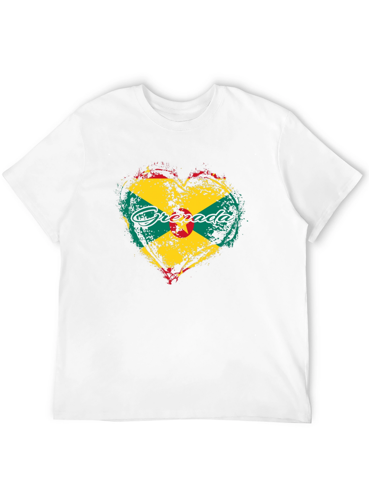 Grenada Flag Heart T-Shirt - Patriotic Island Pride