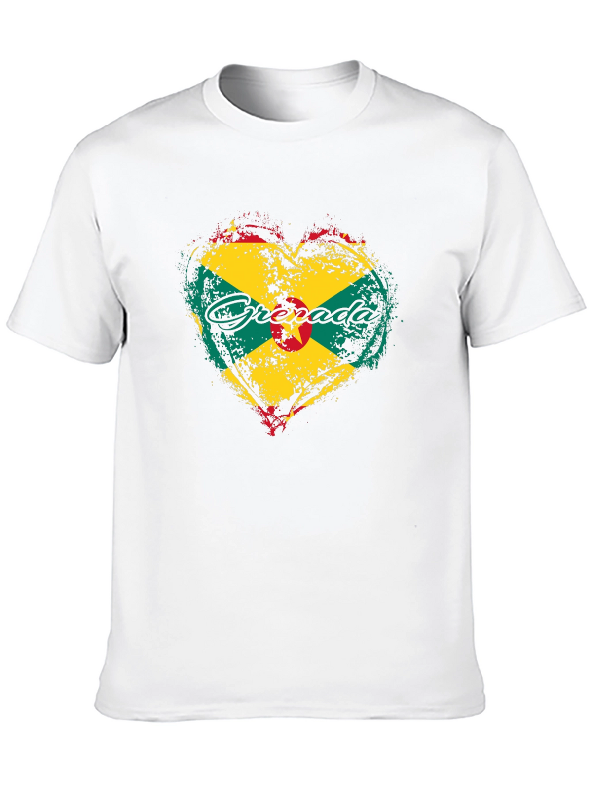 Grenada Flag Heart T-Shirt - Patriotic Island Pride