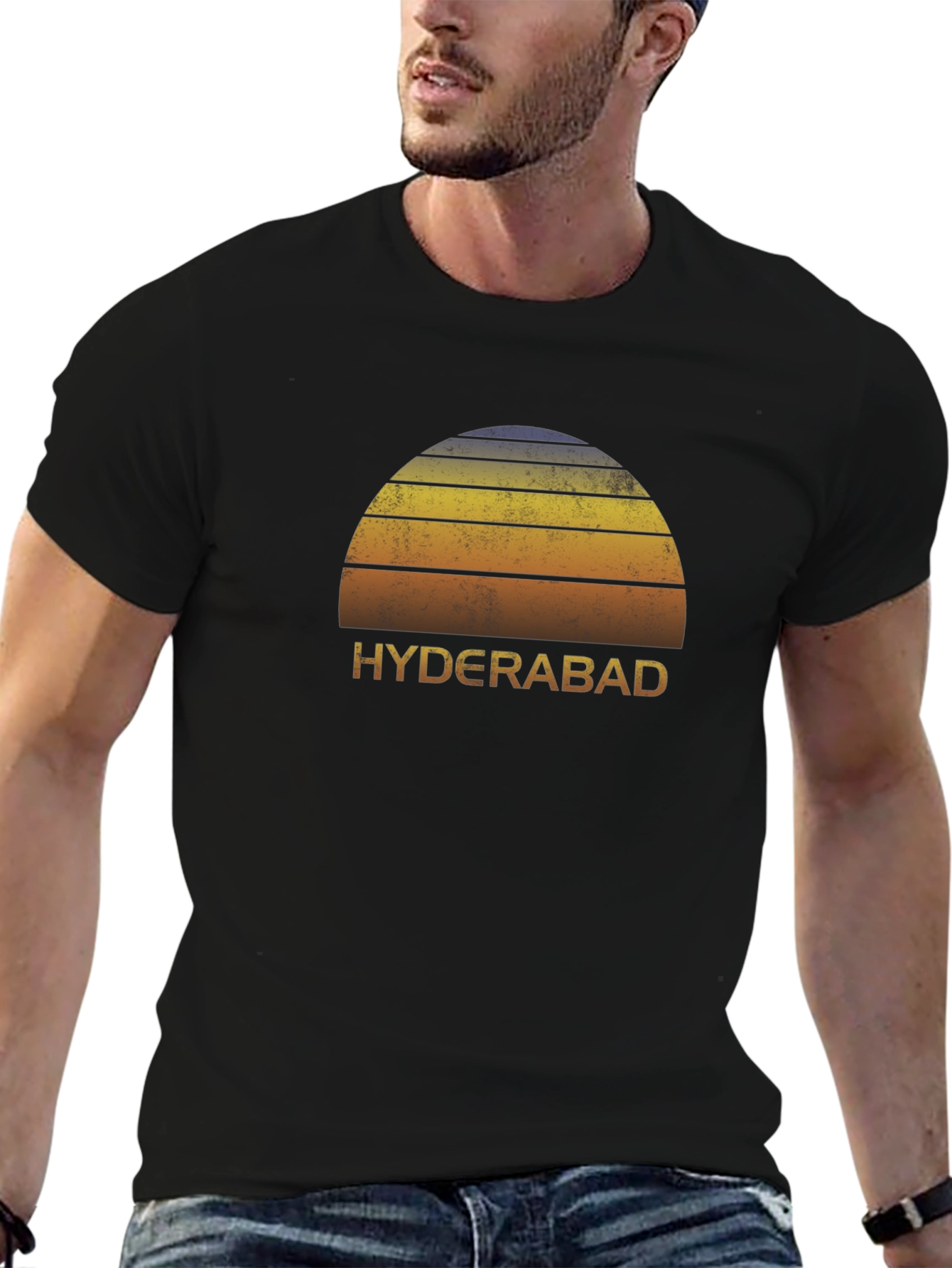 Retro Hyderabad Sunset Graphic Tee