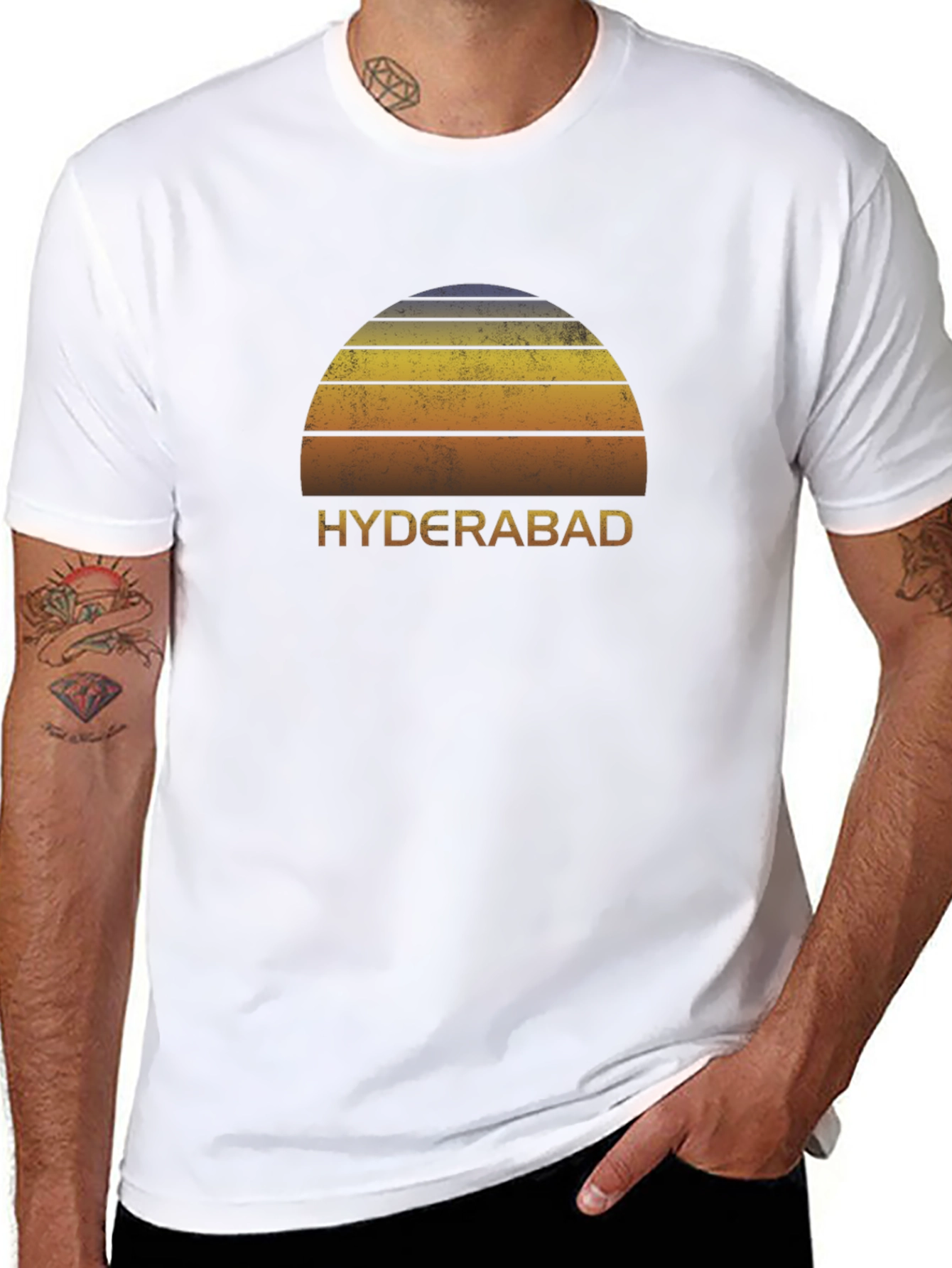 Retro Hyderabad Sunset Graphic Tee