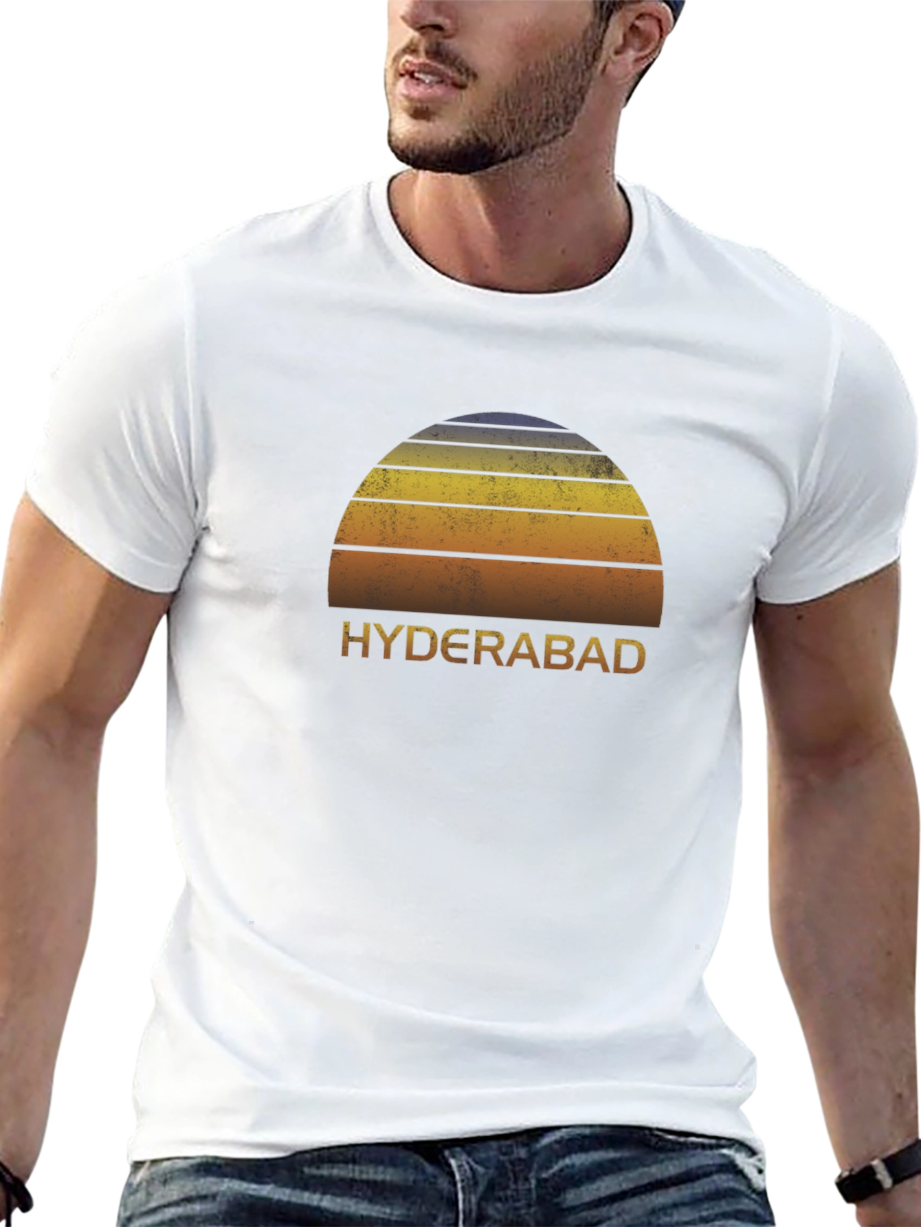 Retro Hyderabad Sunset Graphic Tee