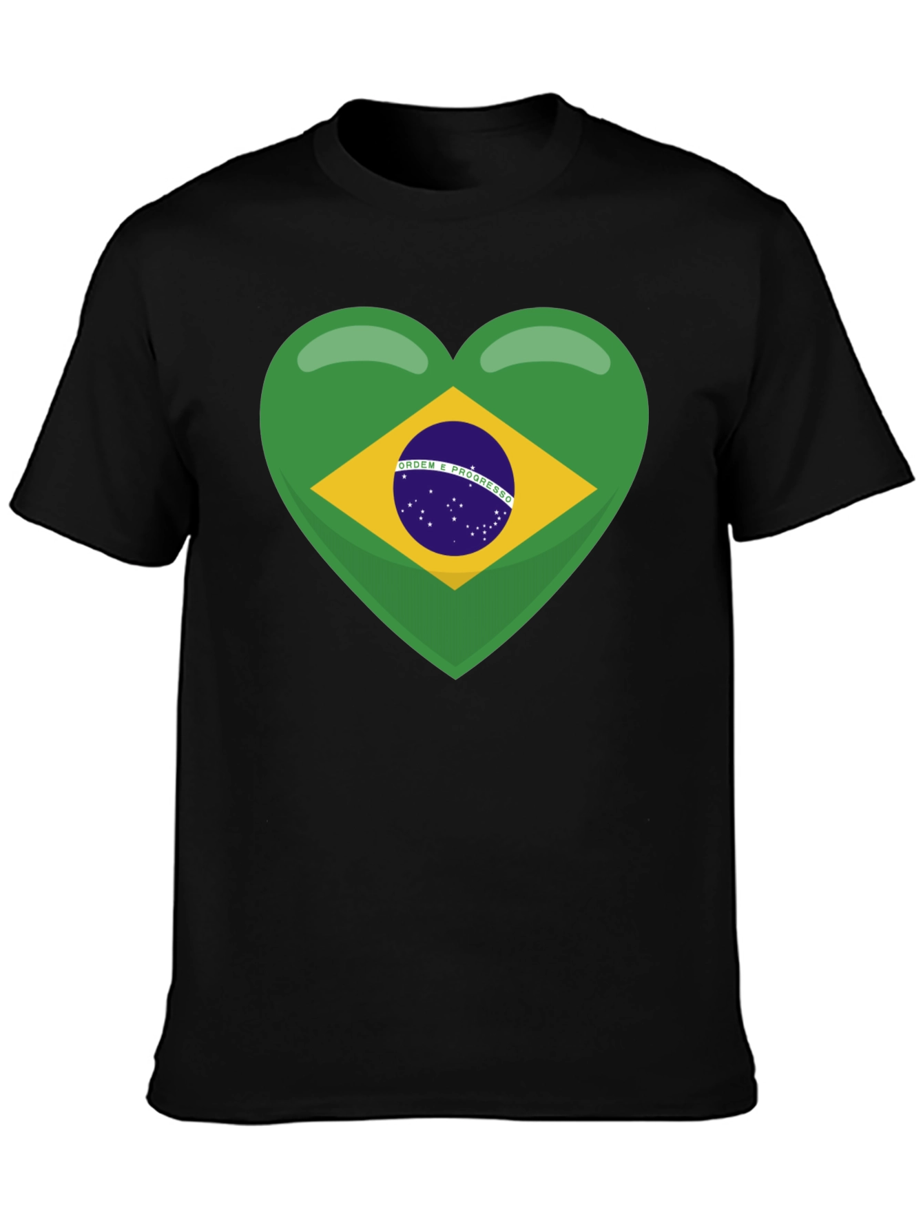 Brazil Flag Heart T-Shirt - Show Your Love!