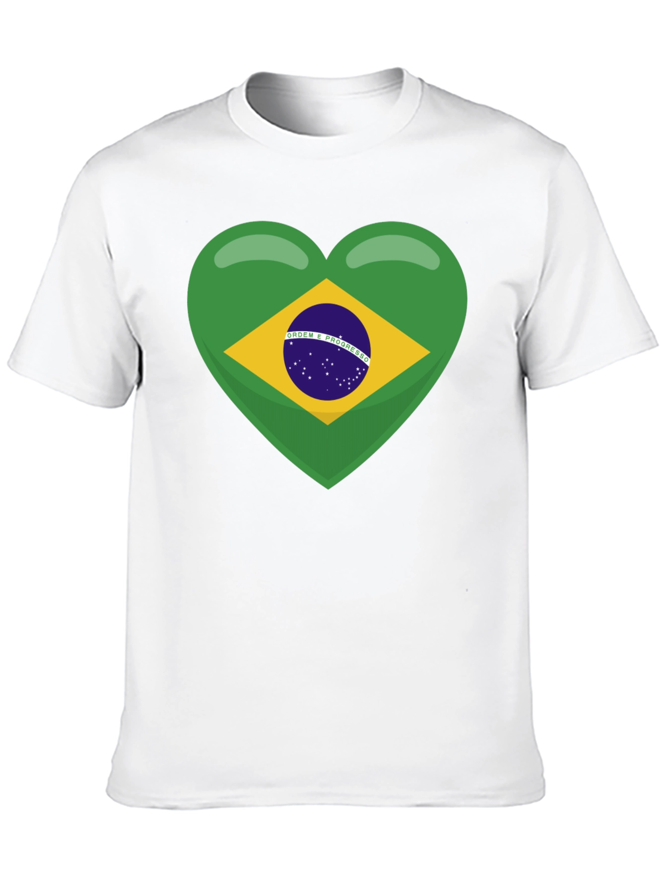 Brazil Flag Heart T-Shirt - Show Your Love!