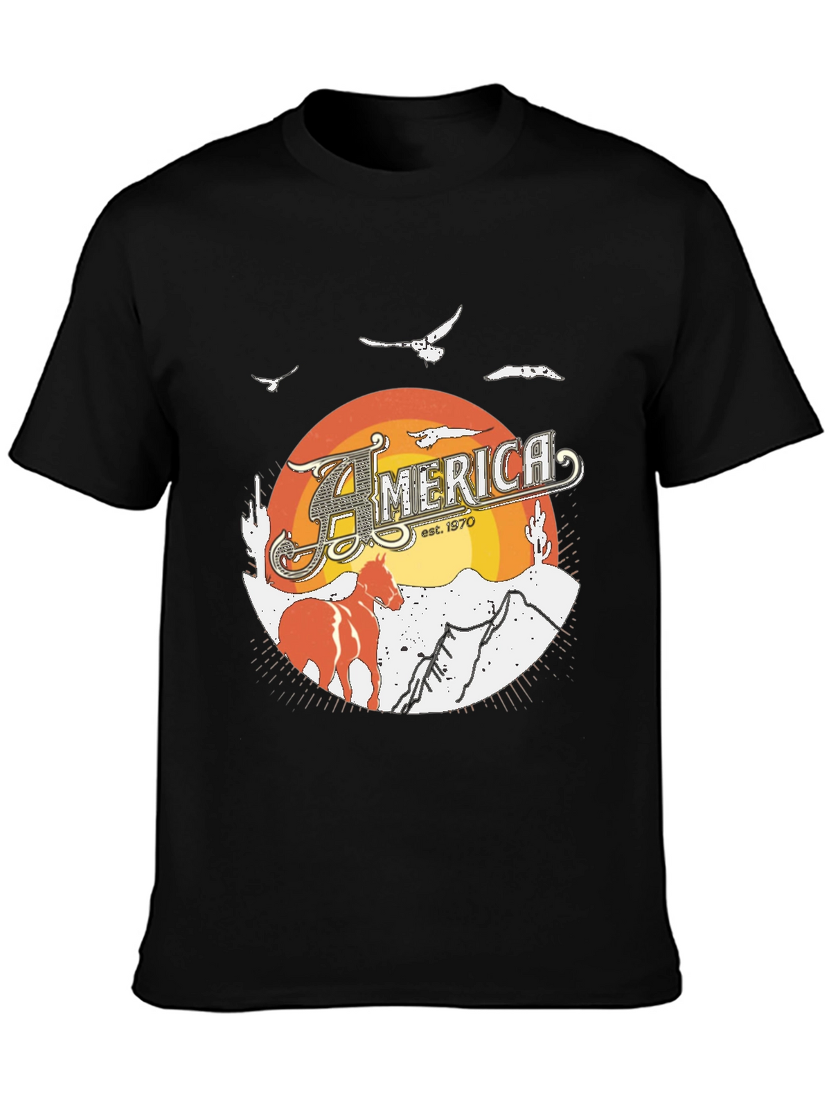 America Est. 1970 Graphic Tee - Black