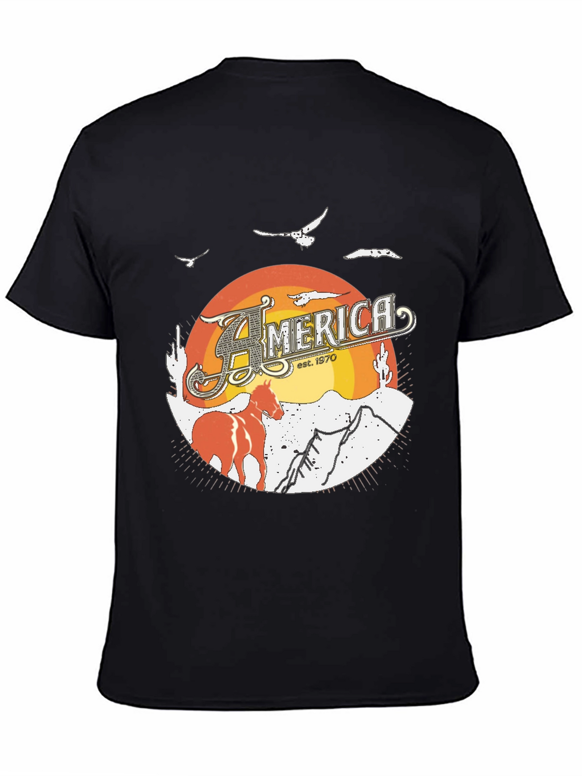 America Est. 1970 Graphic Tee - Black