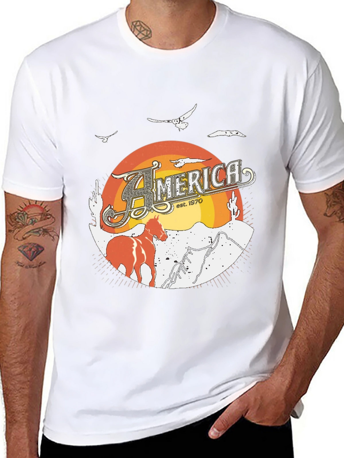 America Est. 1970 Graphic Tee - Black