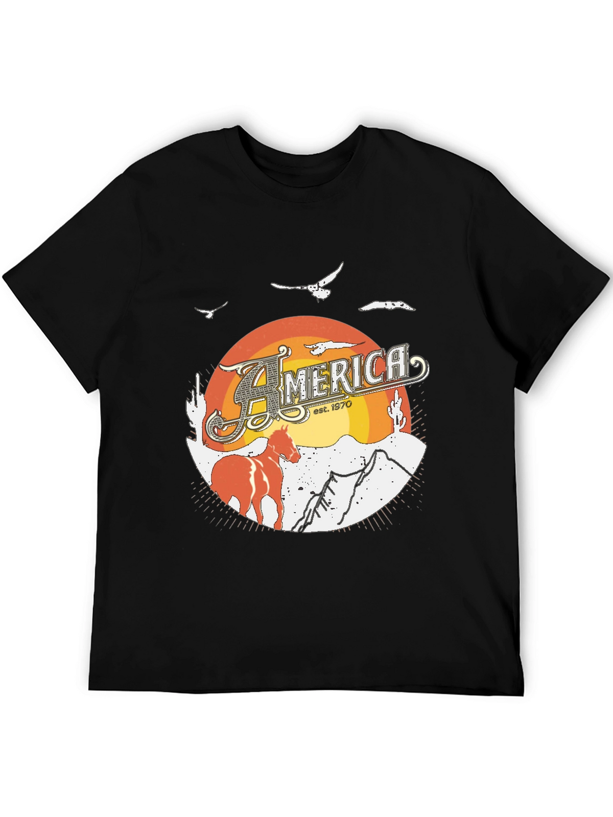 America Est. 1970 Graphic Tee - Black