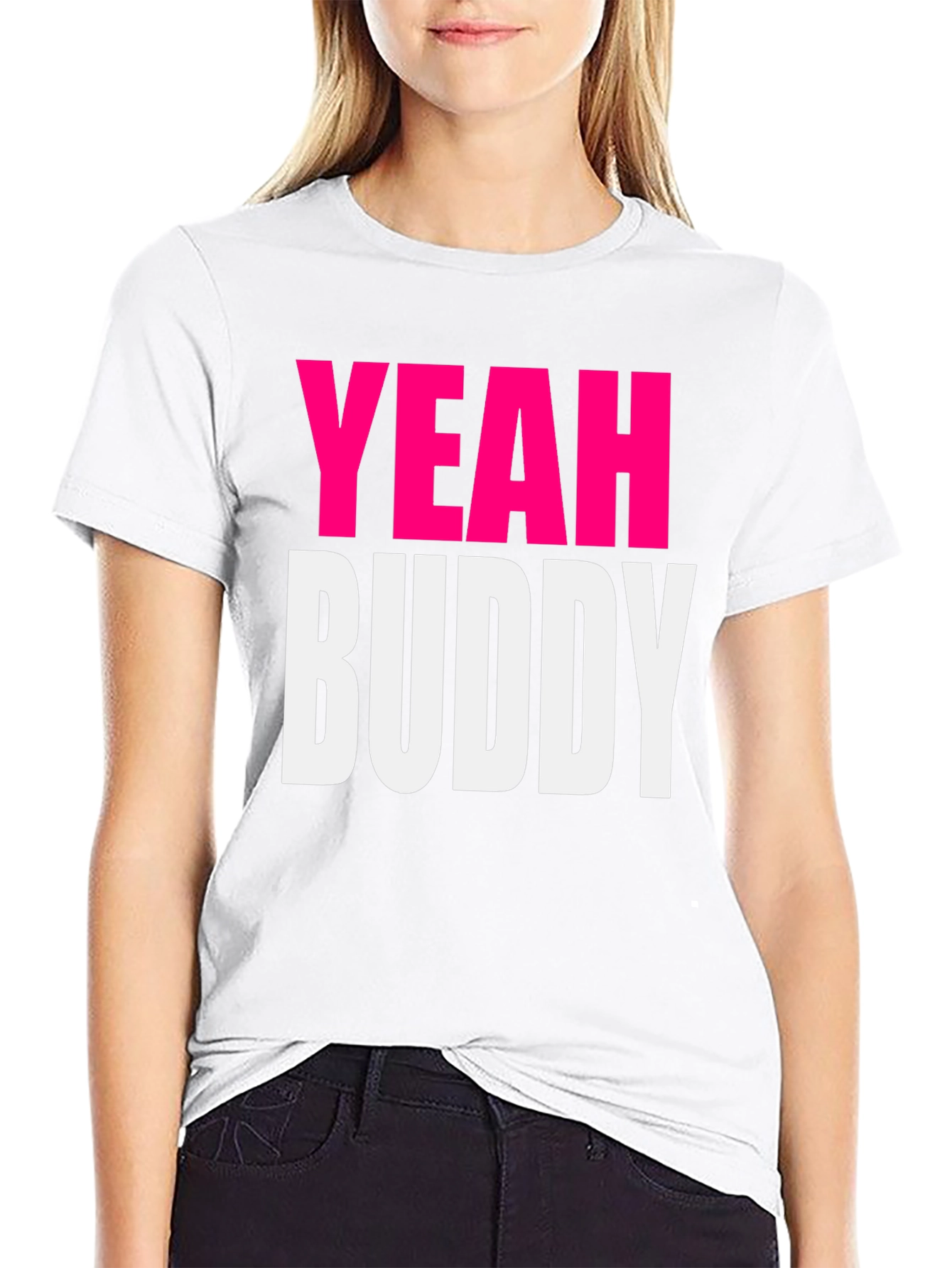 Yeah Buddy Graphic Tee - Black Cotton T-Shirt