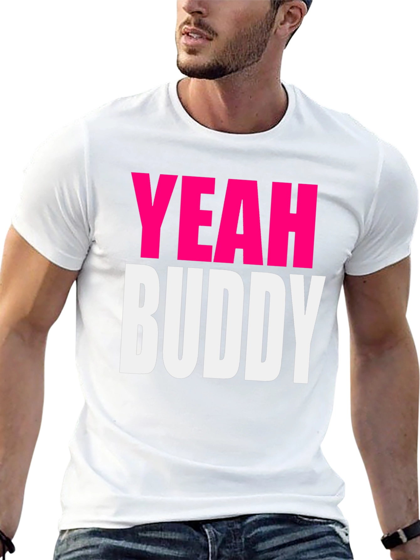 Yeah Buddy Graphic Tee - Black Cotton T-Shirt