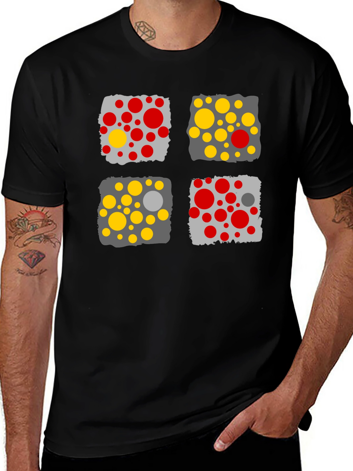 Modern Abstract Graphic Print Mens T-Shirt