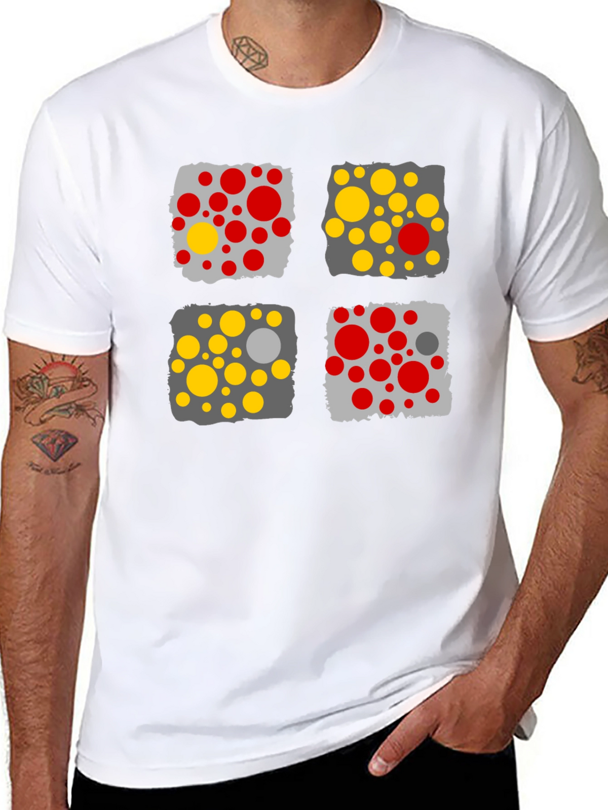 Modern Abstract Graphic Print Mens T-Shirt