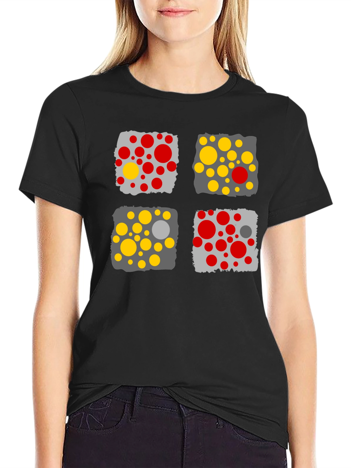 Modern Abstract Graphic Print Mens T-Shirt