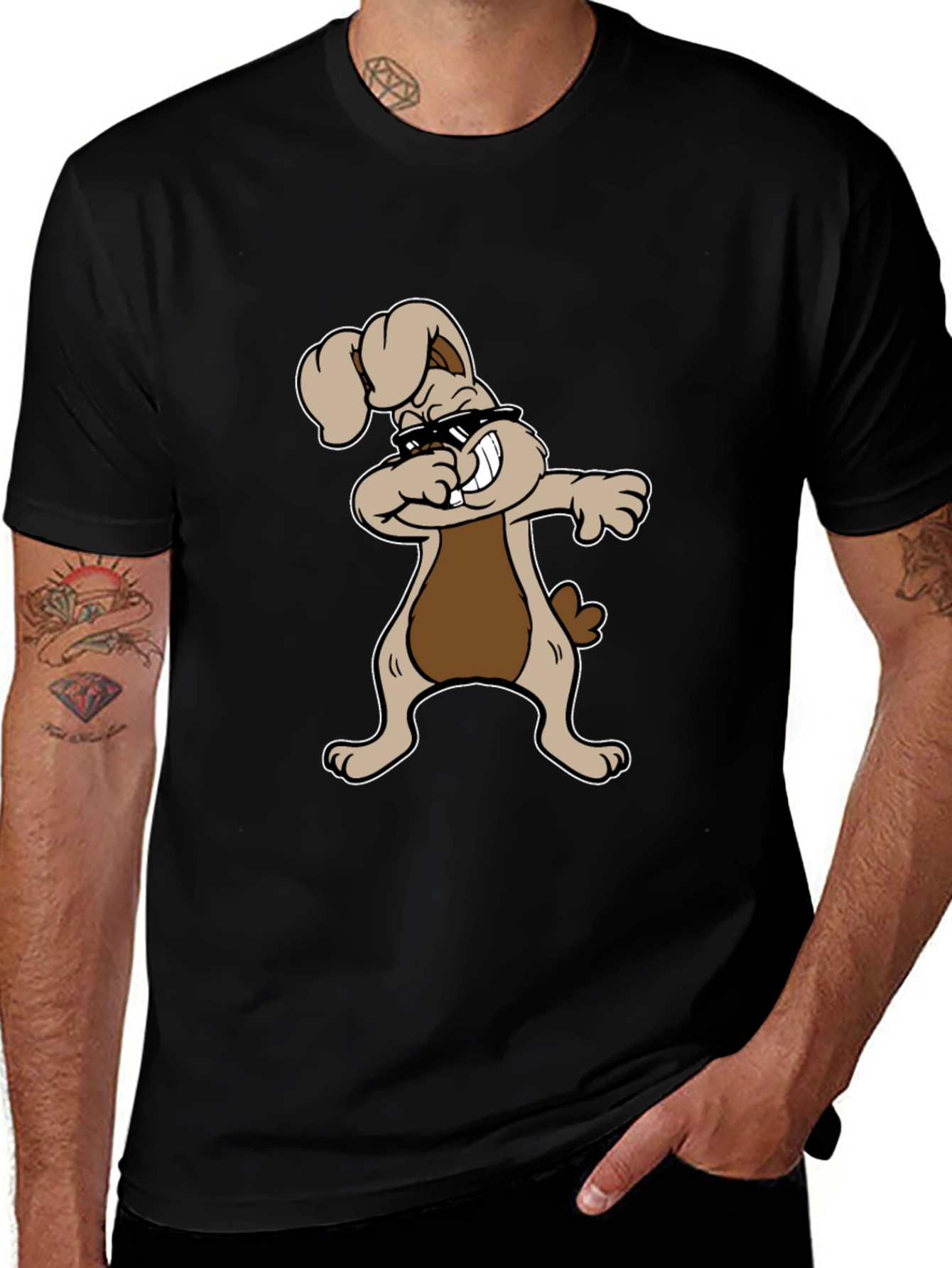 Dabbing Bunny Graphic Tee
