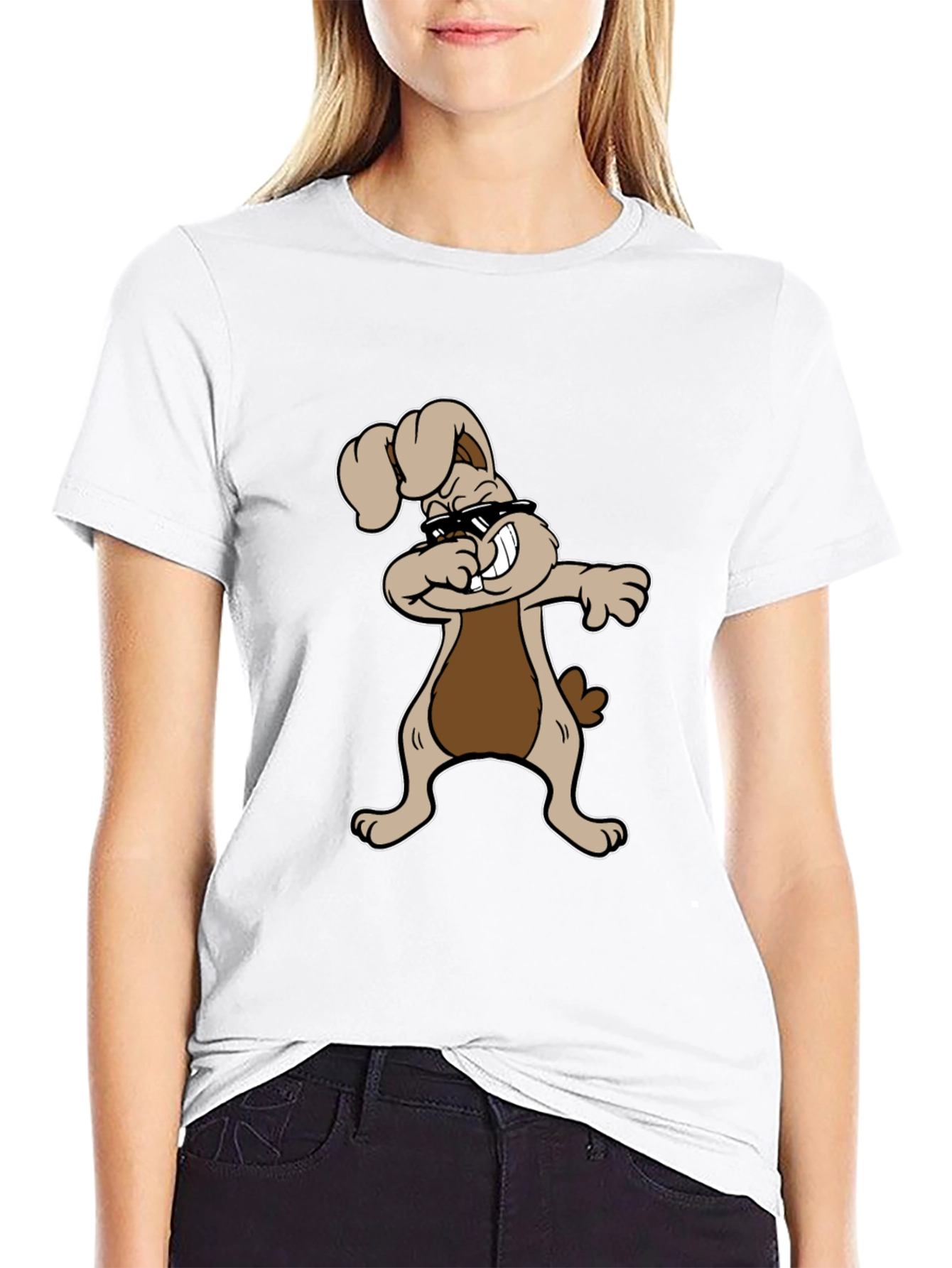 Dabbing Bunny Graphic Tee
