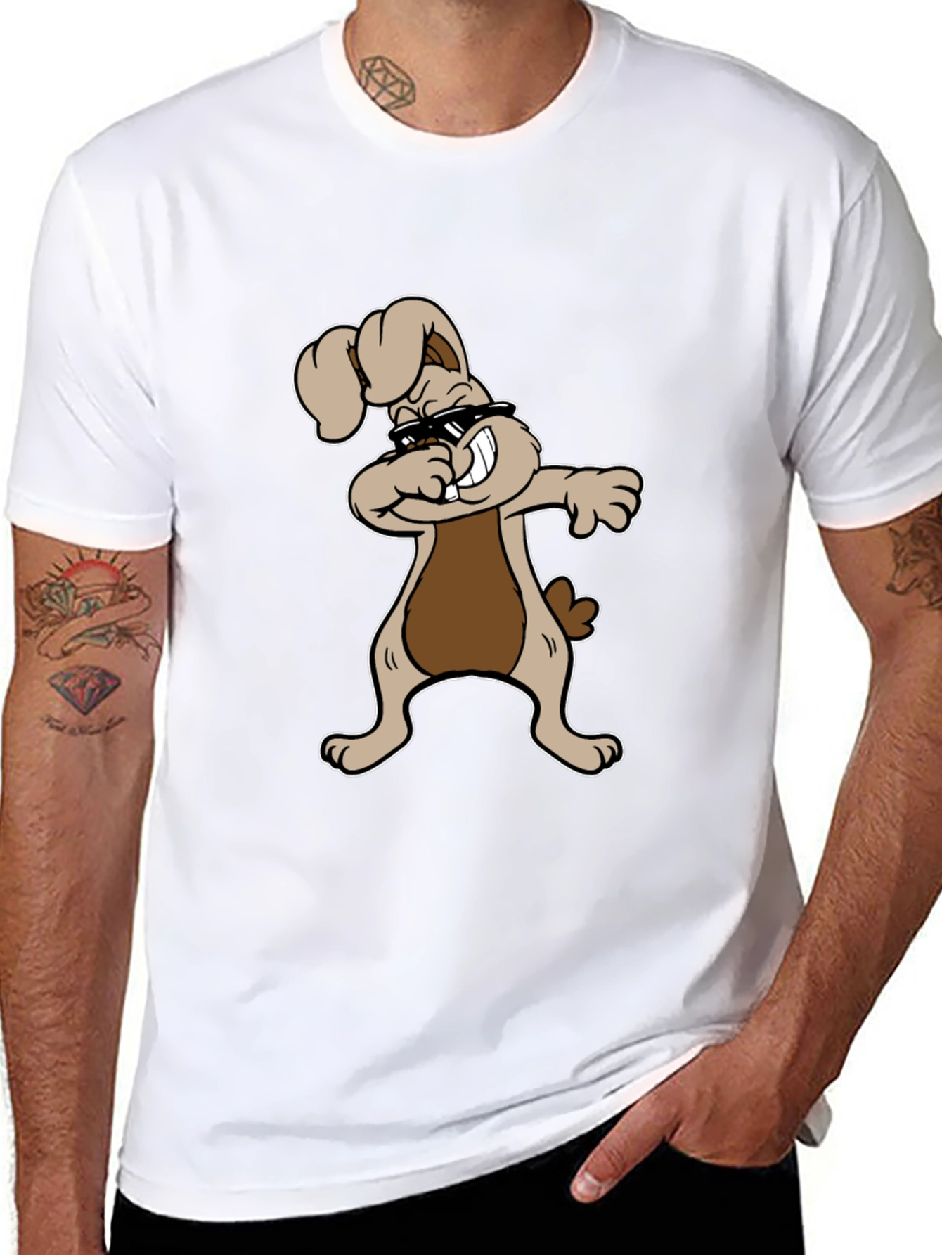 Dabbing Bunny Graphic Tee