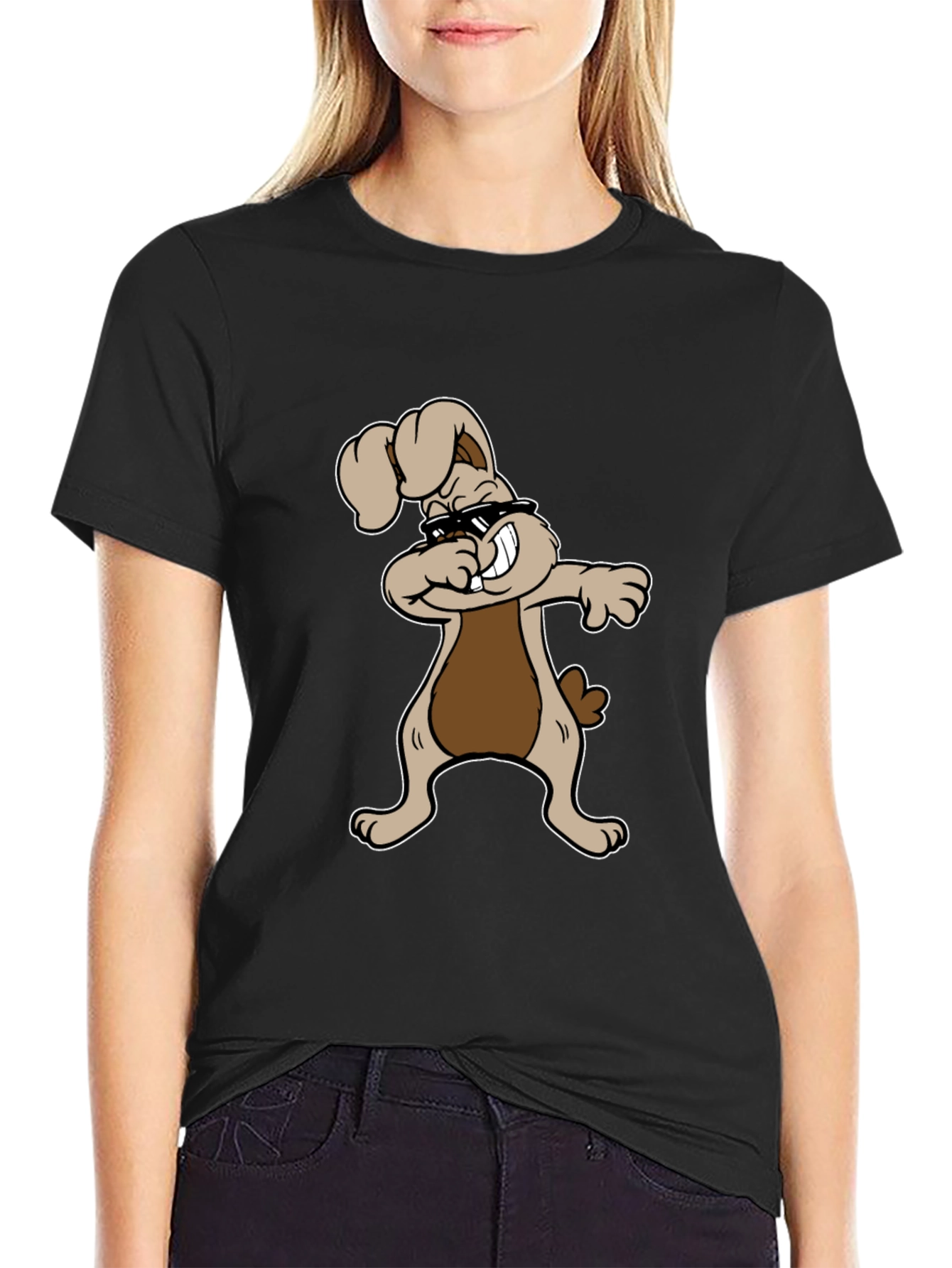 Dabbing Bunny Graphic Tee