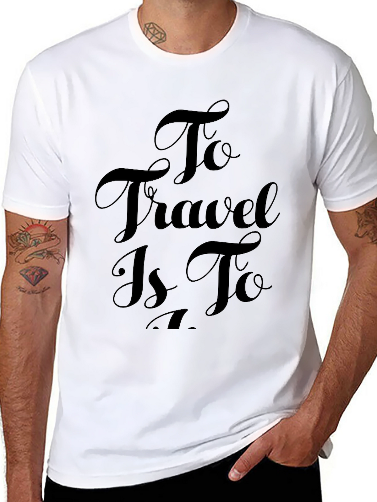 Travel Inspiration Black Tee Shirt