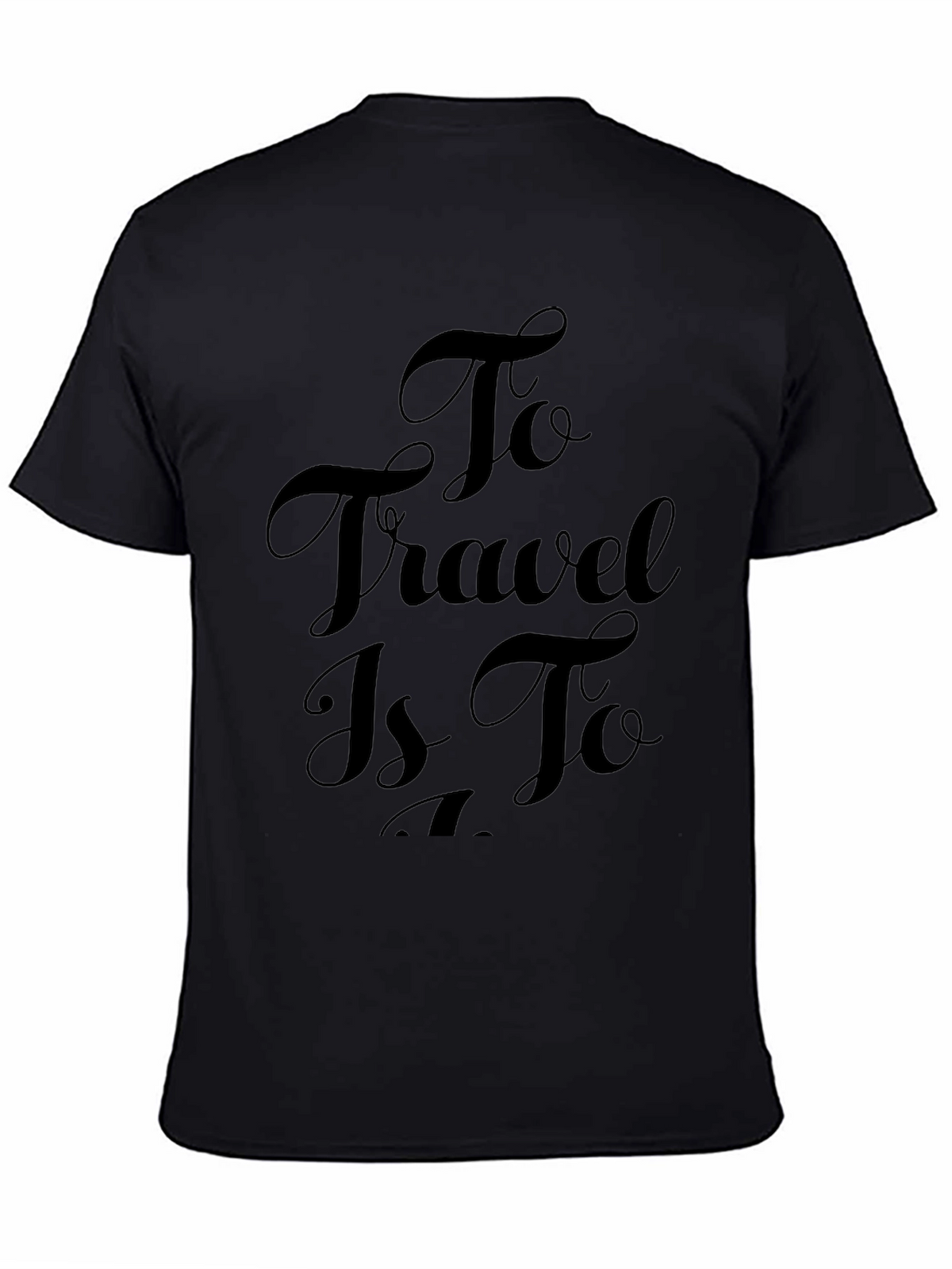 Travel Inspiration Black Tee Shirt