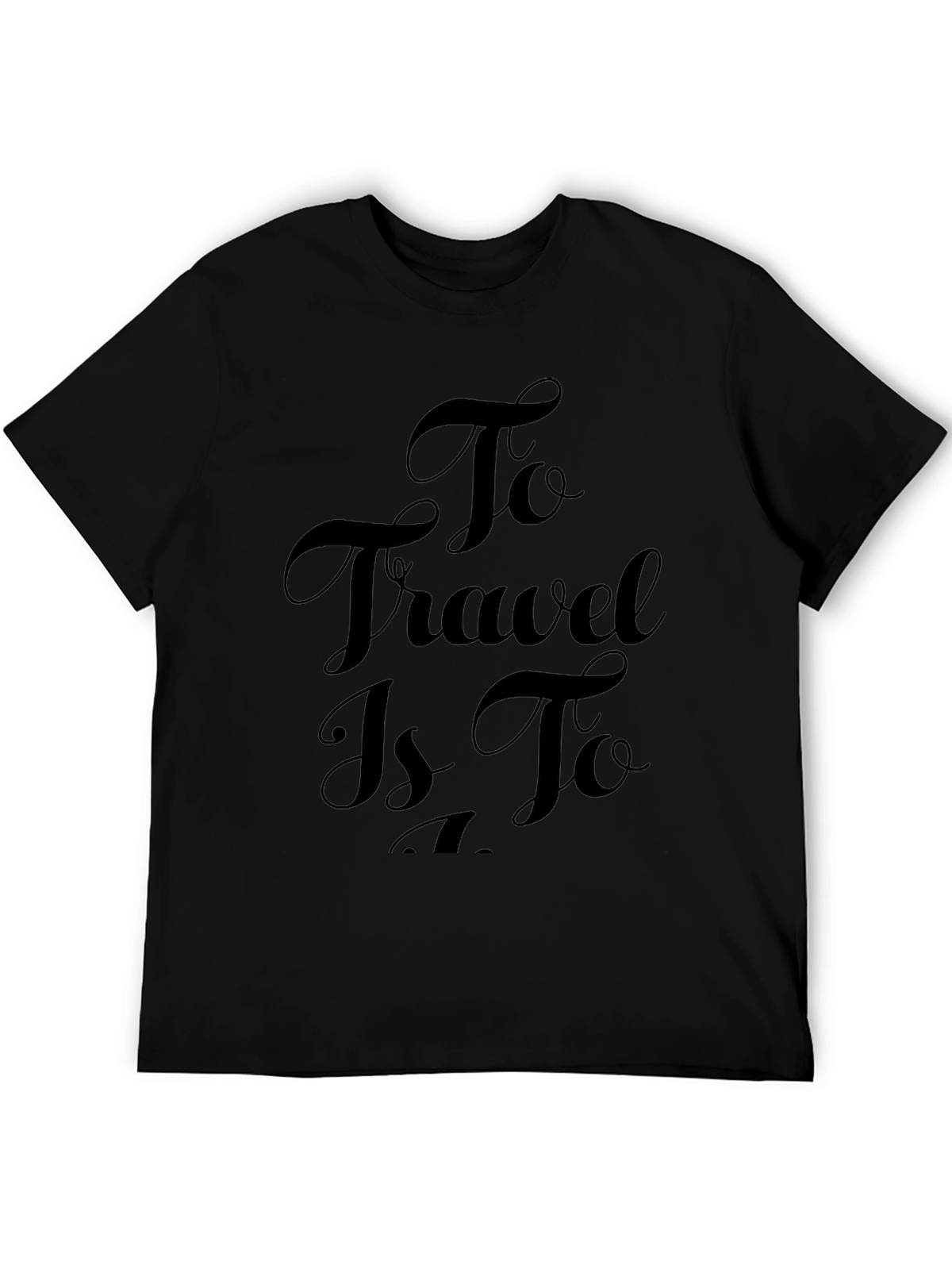 Travel Inspiration Black Tee Shirt