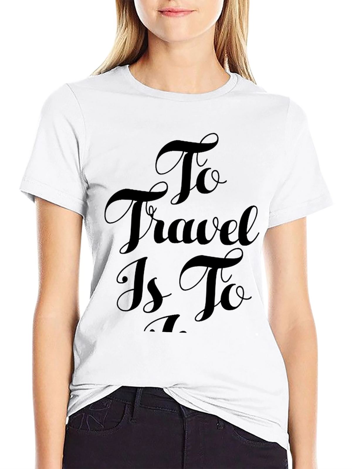 Travel Inspiration Black Tee Shirt