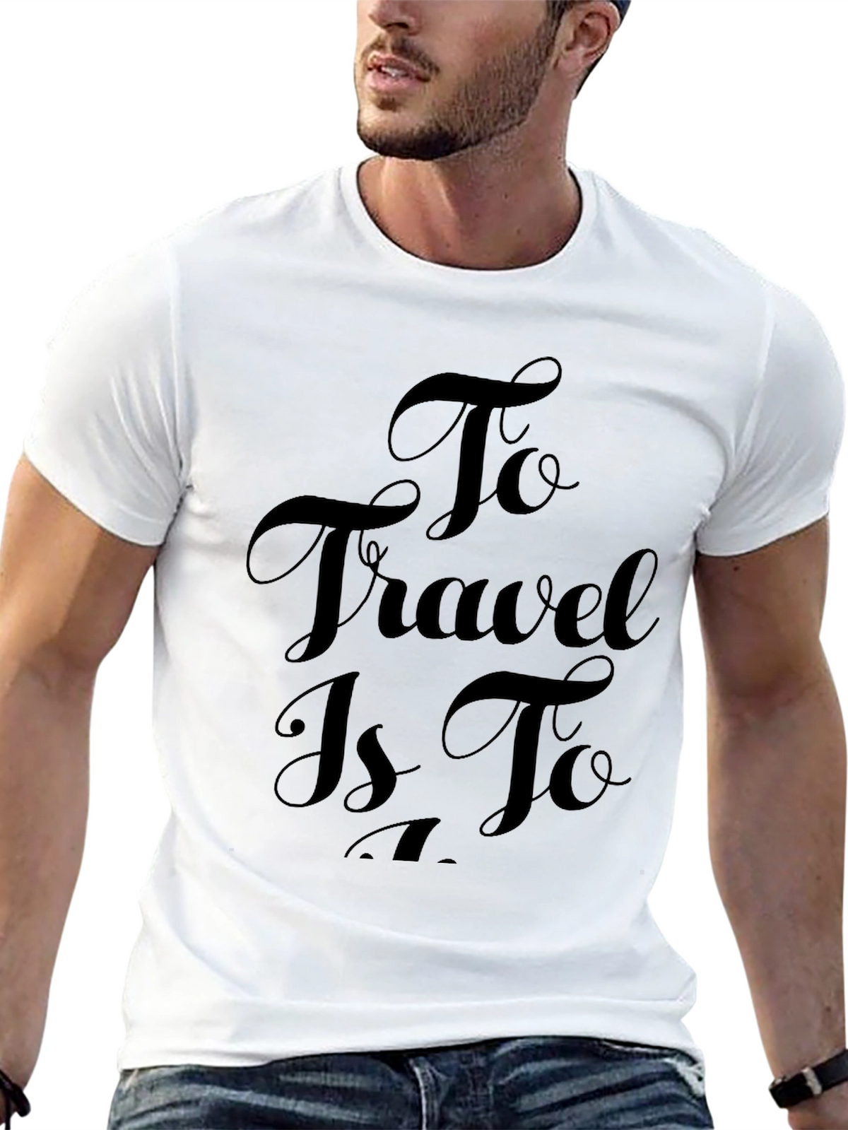 Travel Inspiration Black Tee Shirt