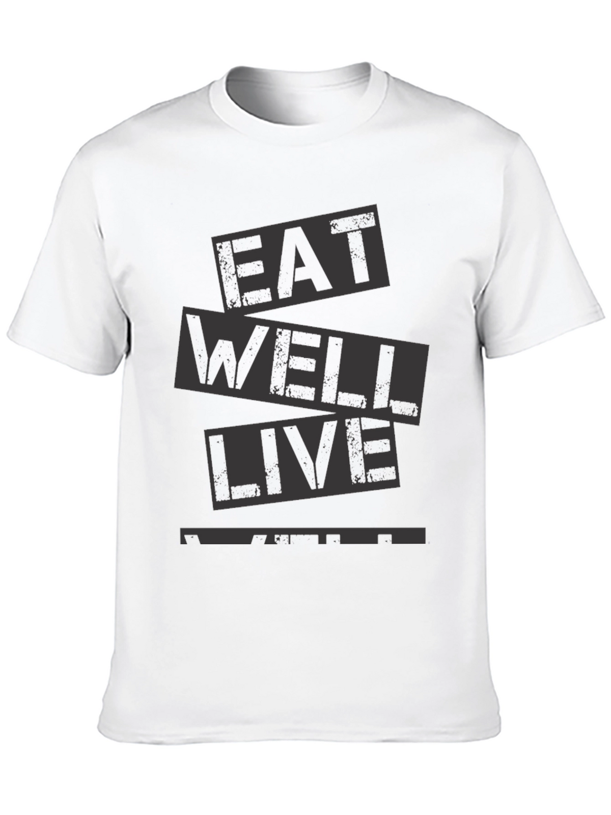 Eat Well Live Well Black Graphic Tee