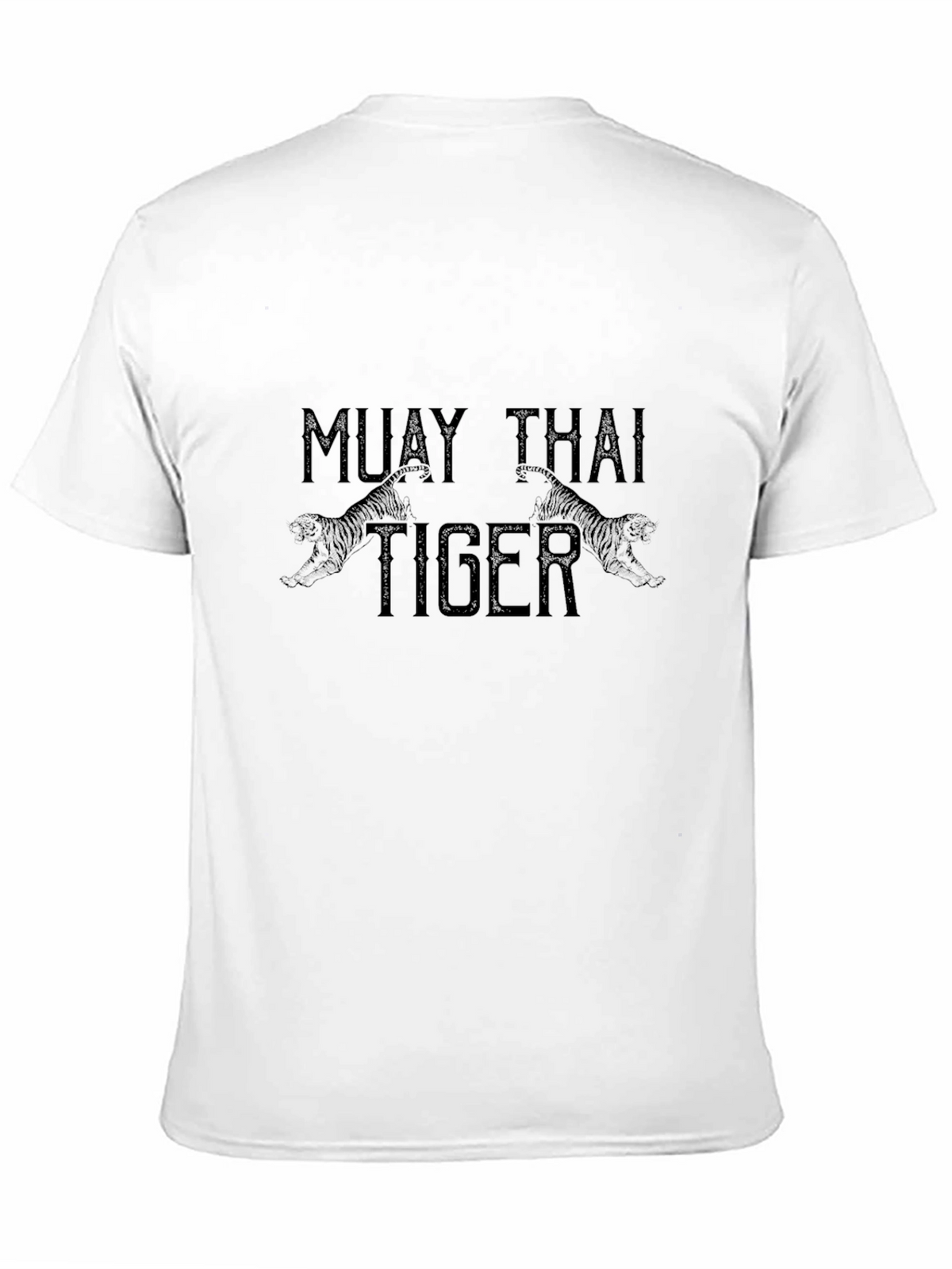Muay Thai Tiger Graphic Tee - Black Casual T-Shirt