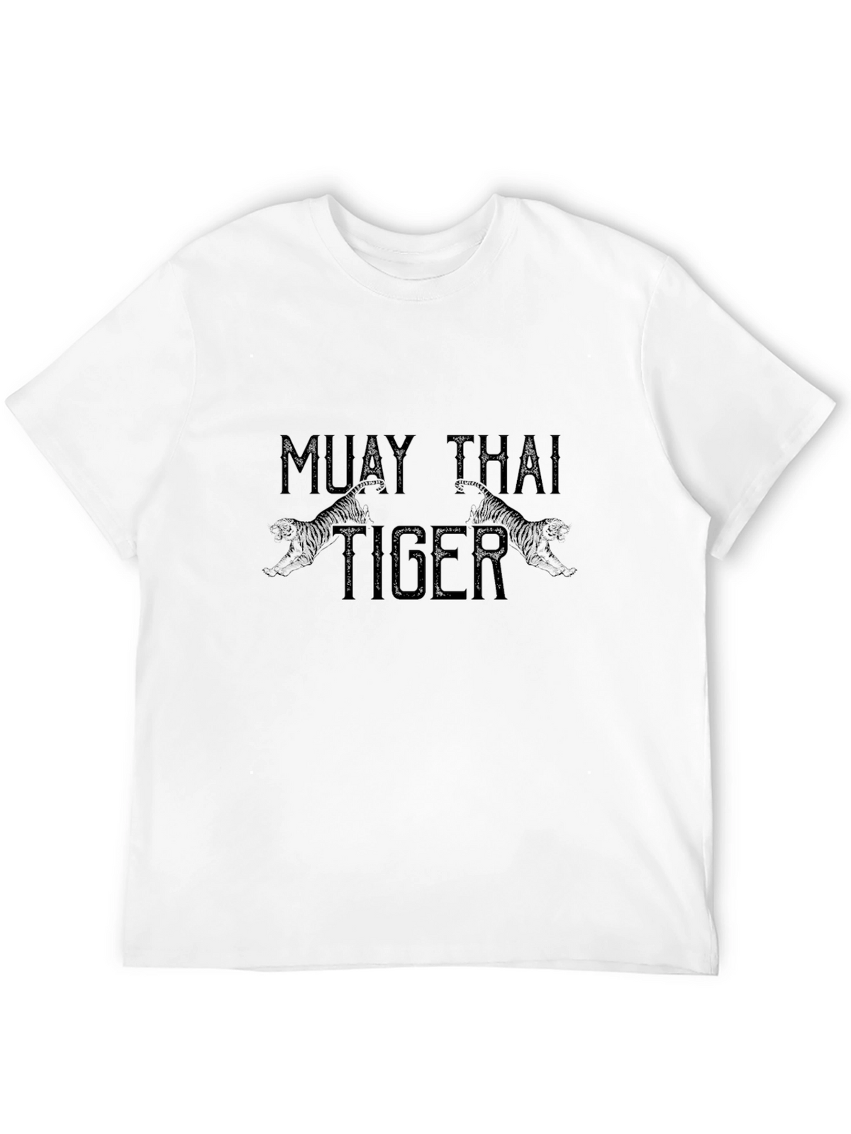 Muay Thai Tiger Graphic Tee - Black Casual T-Shirt