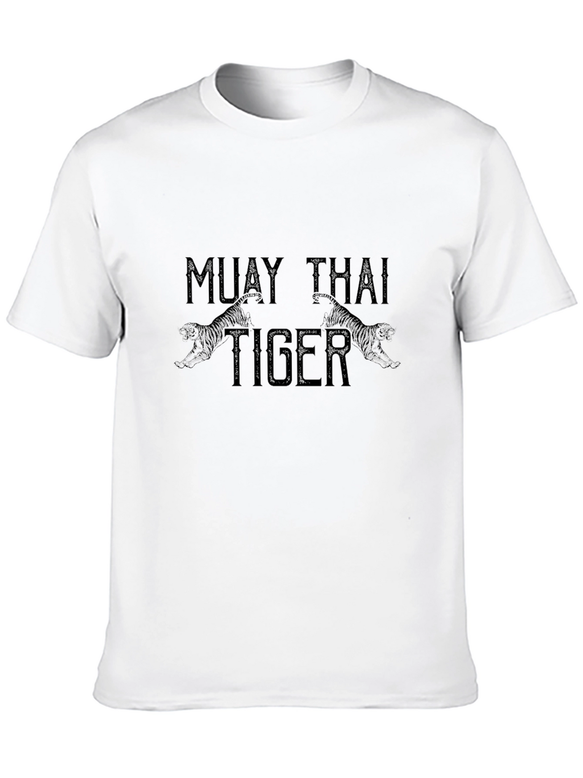 Muay Thai Tiger Graphic Tee - Black Casual T-Shirt