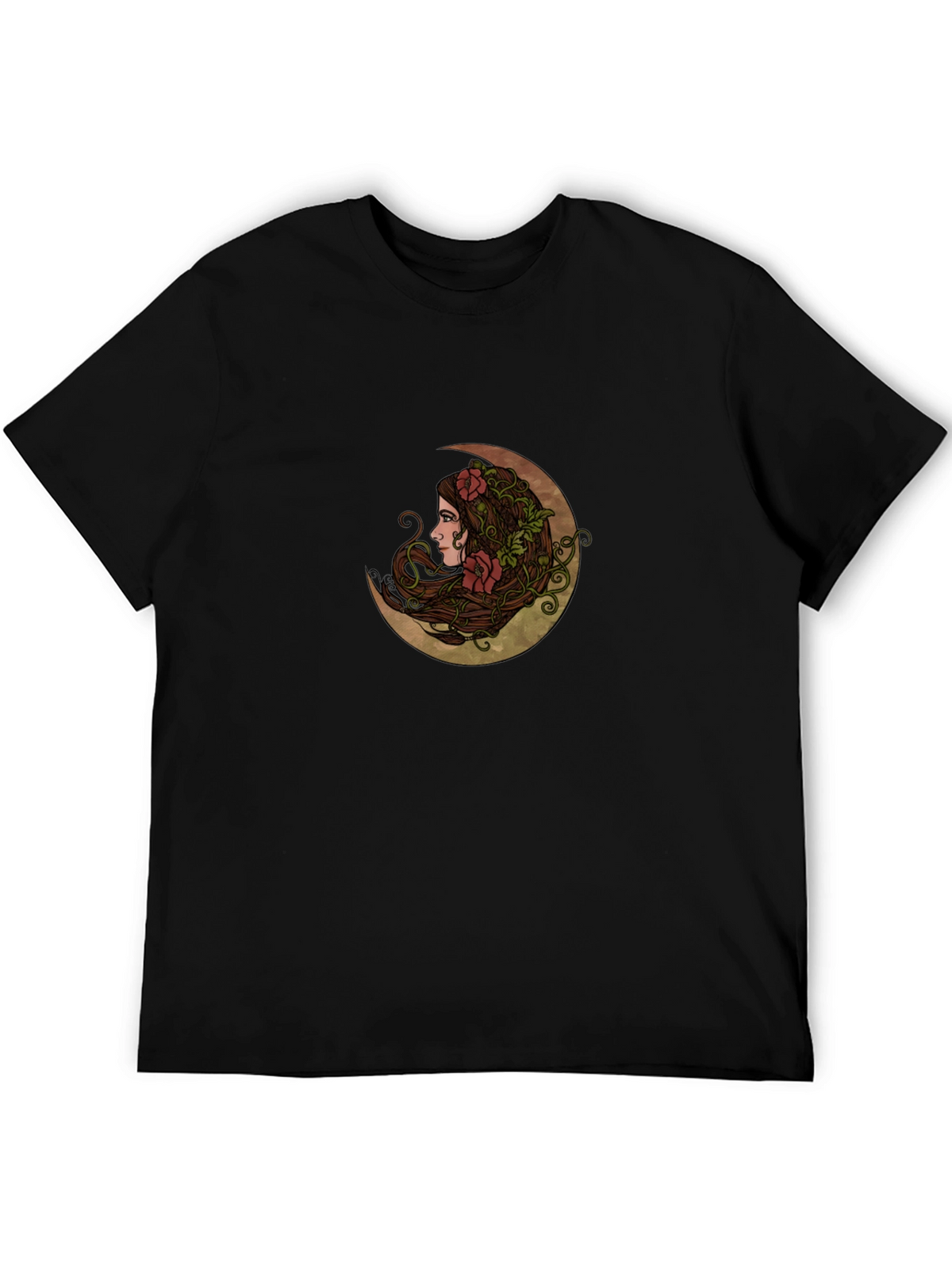 Moon Goddess Graphic T-Shirt - Unisex Black Tee
