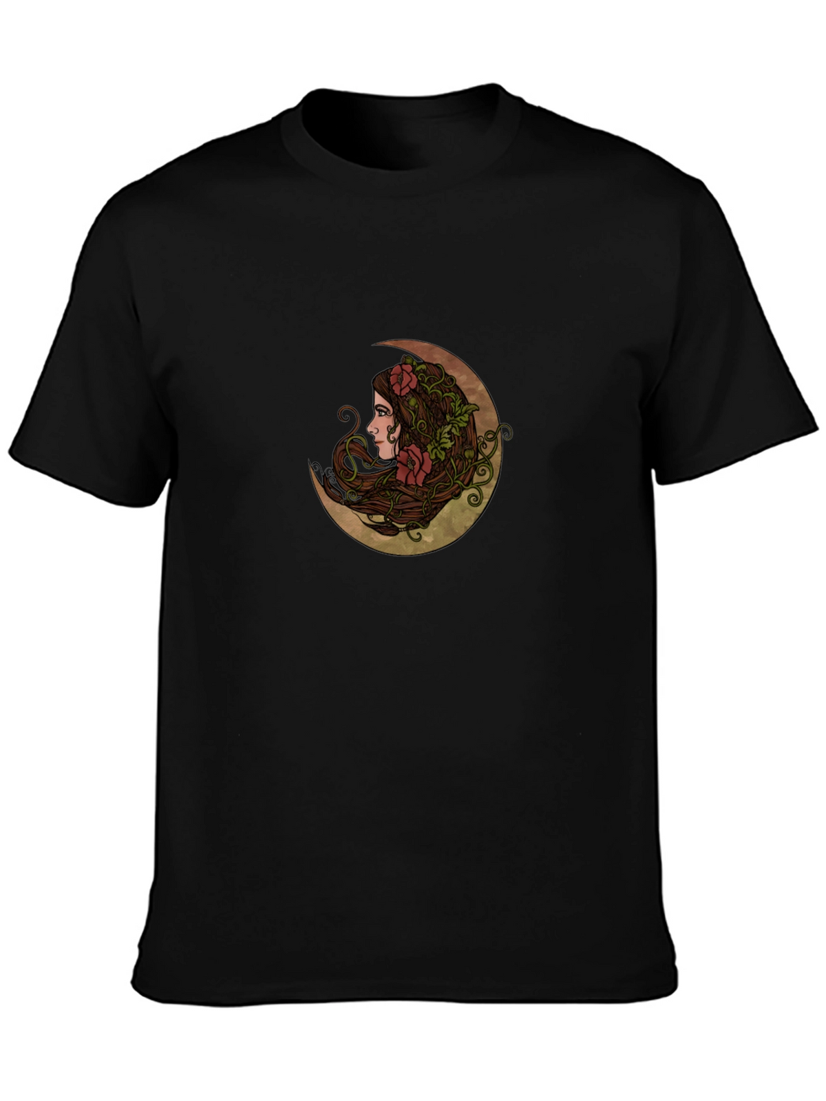 Moon Goddess Graphic T-Shirt - Unisex Black Tee