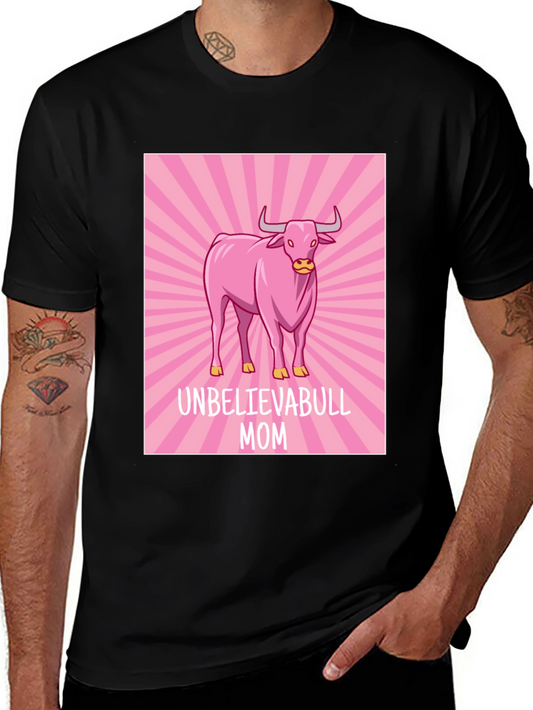 Unbelievabull Mom T-Shirt - Pink Bull Graphic Tee