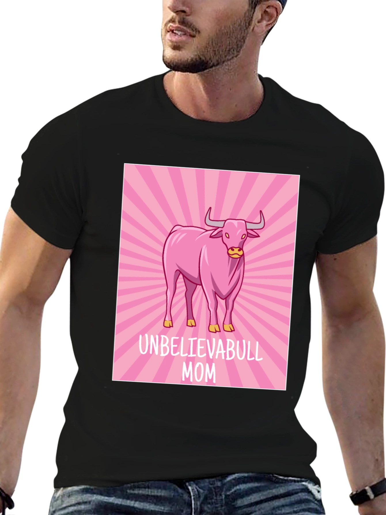 Unbelievabull Mom T-Shirt - Pink Bull Graphic Tee