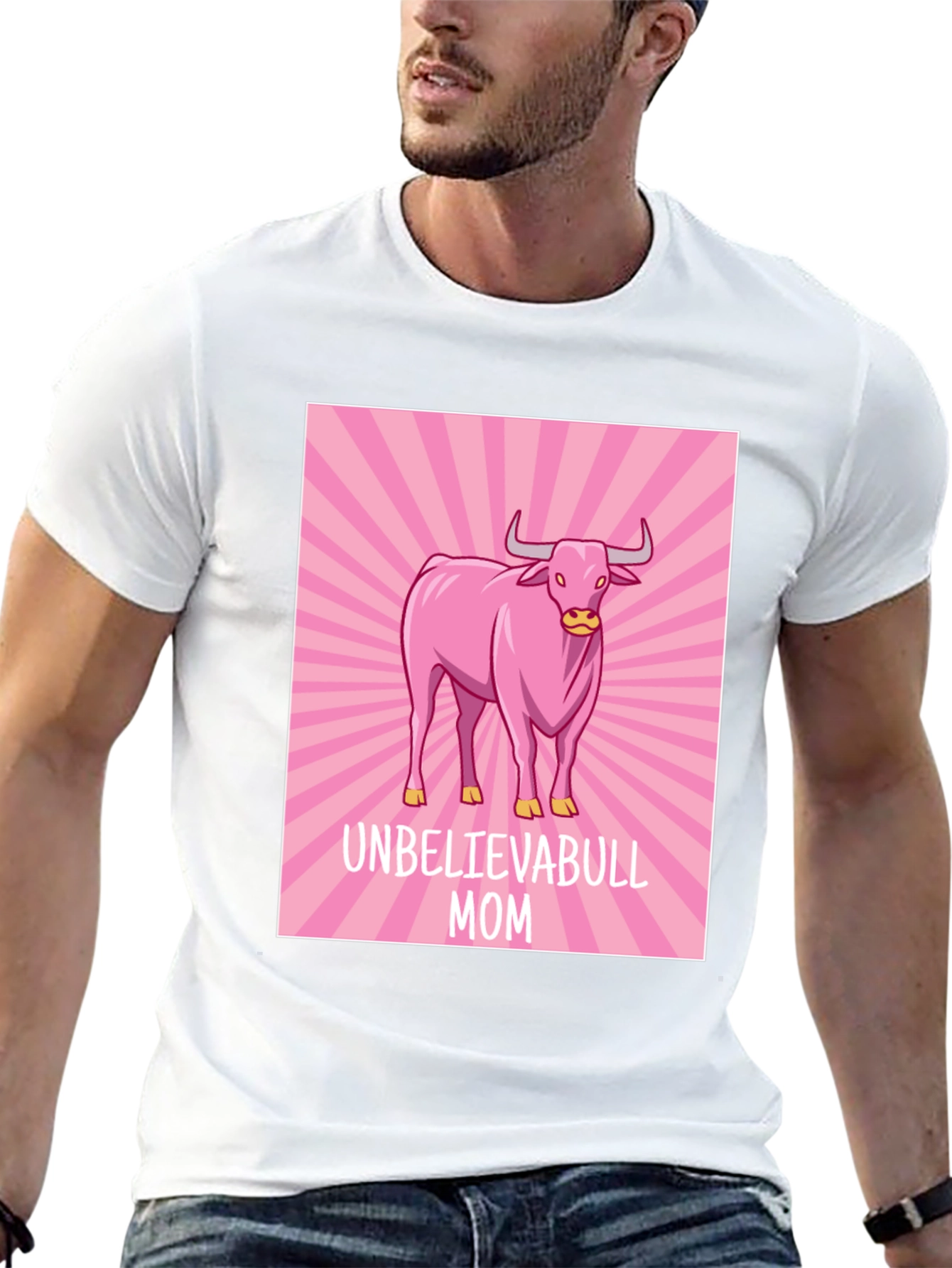 Unbelievabull Mom T-Shirt - Pink Bull Graphic Tee