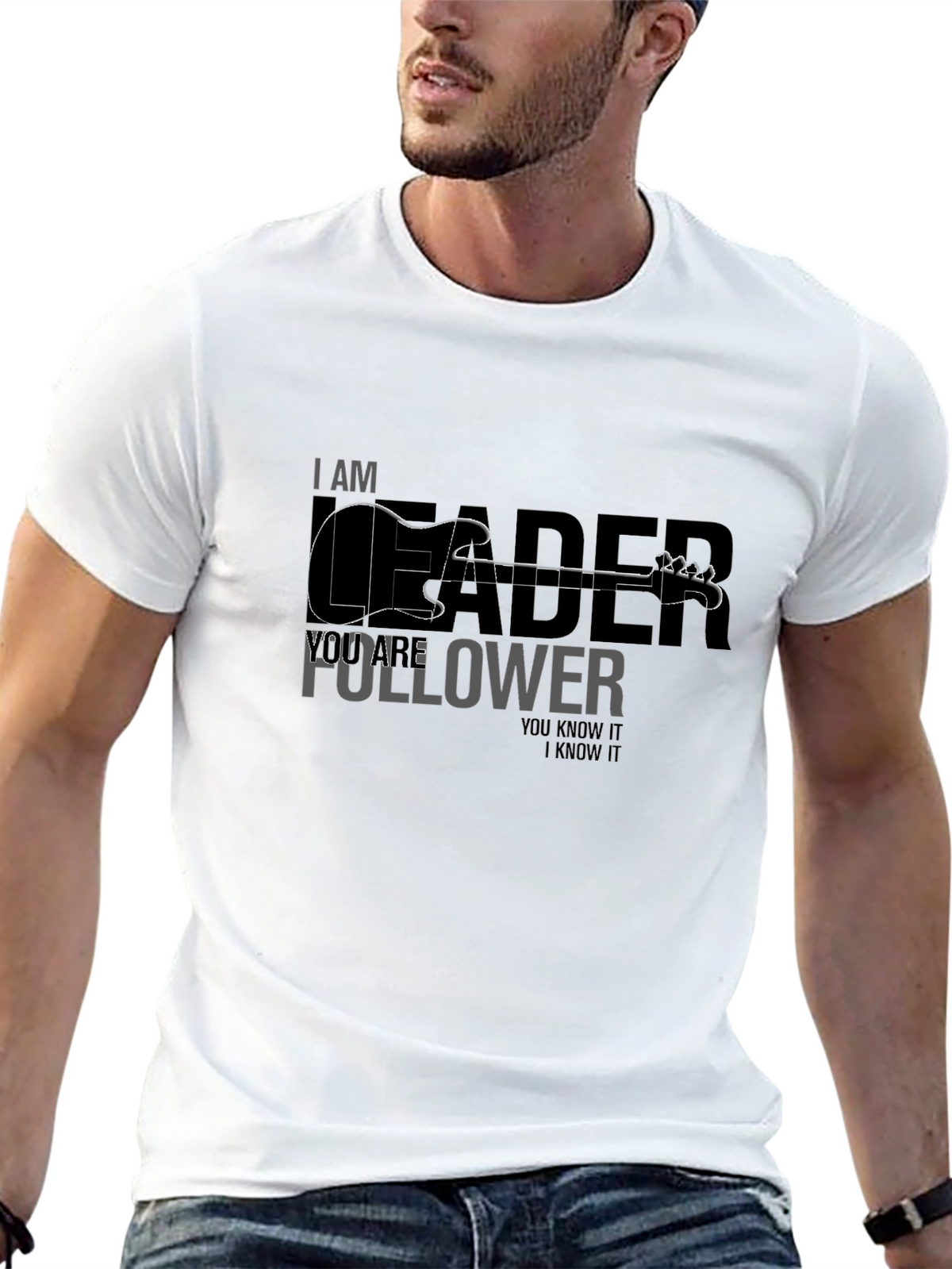 I Am Leader Guitar T-Shirt