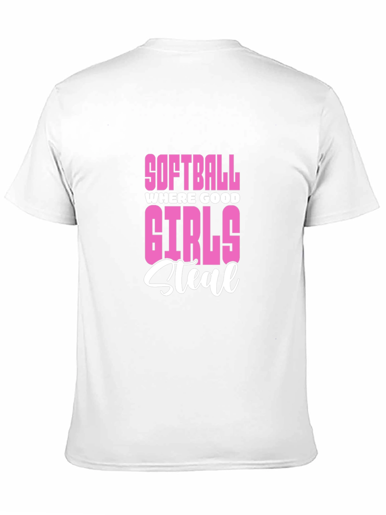 Softball Girls Steal Graphic Tee - Black