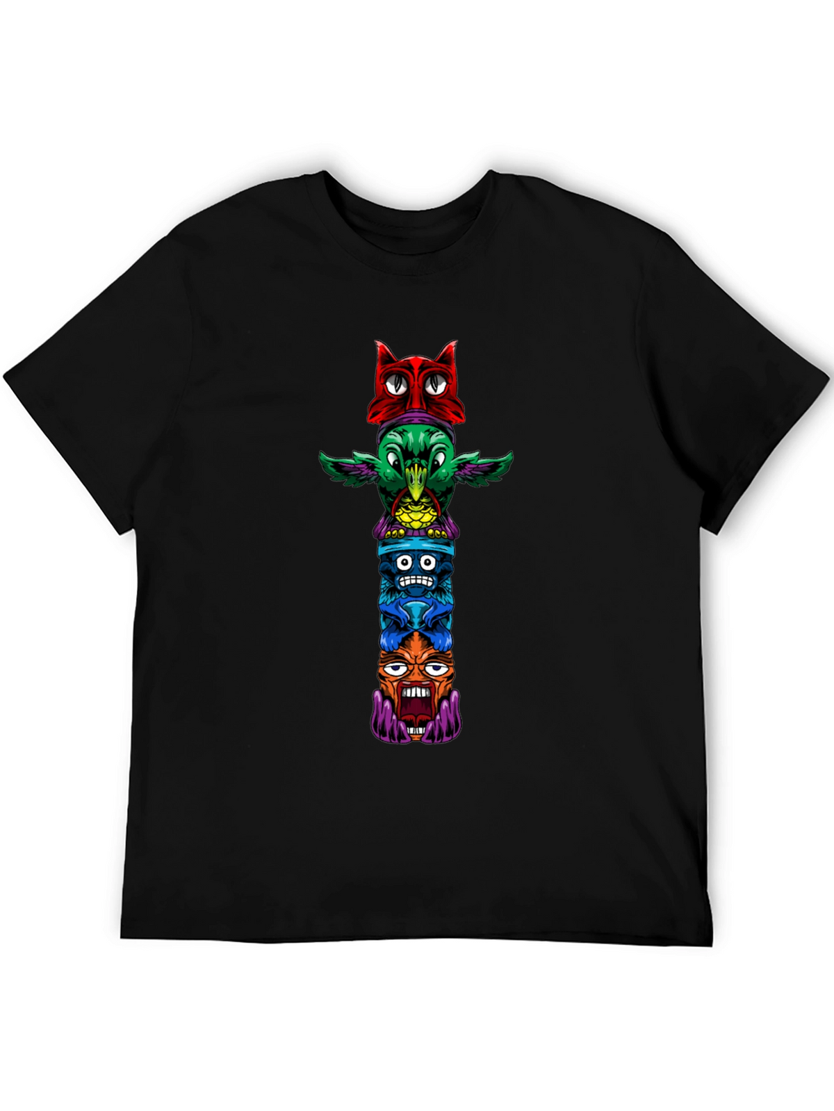 Funky Totem Pole Graphic T-Shirt