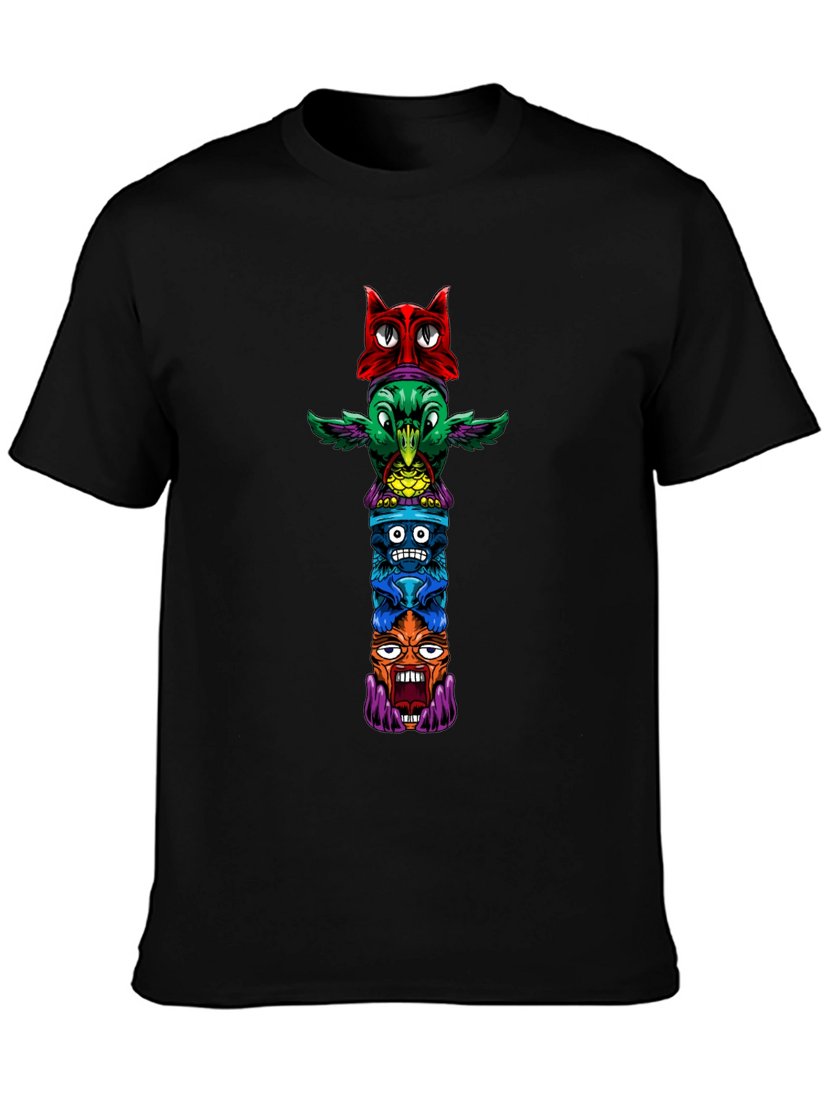 Funky Totem Pole Graphic T-Shirt