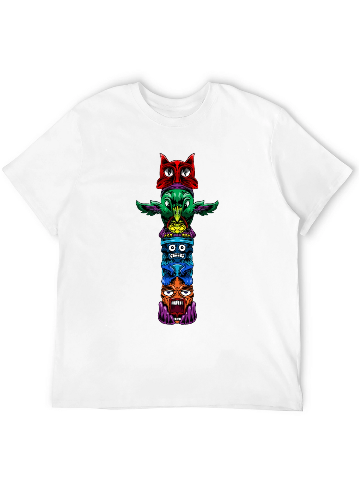 Funky Totem Pole Graphic T-Shirt