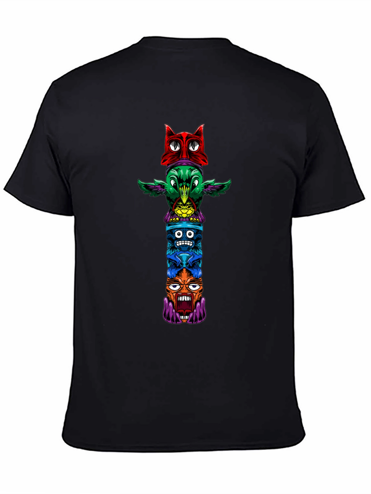 Funky Totem Pole Graphic T-Shirt